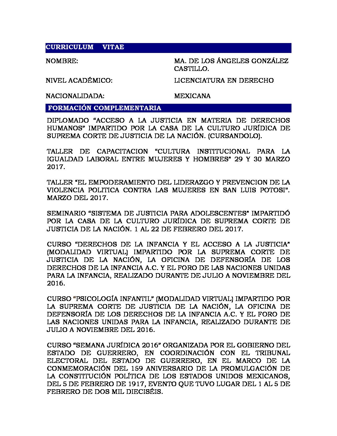 MA. DE LOS ÁNGELES GONZÁLEZ CASTILLO