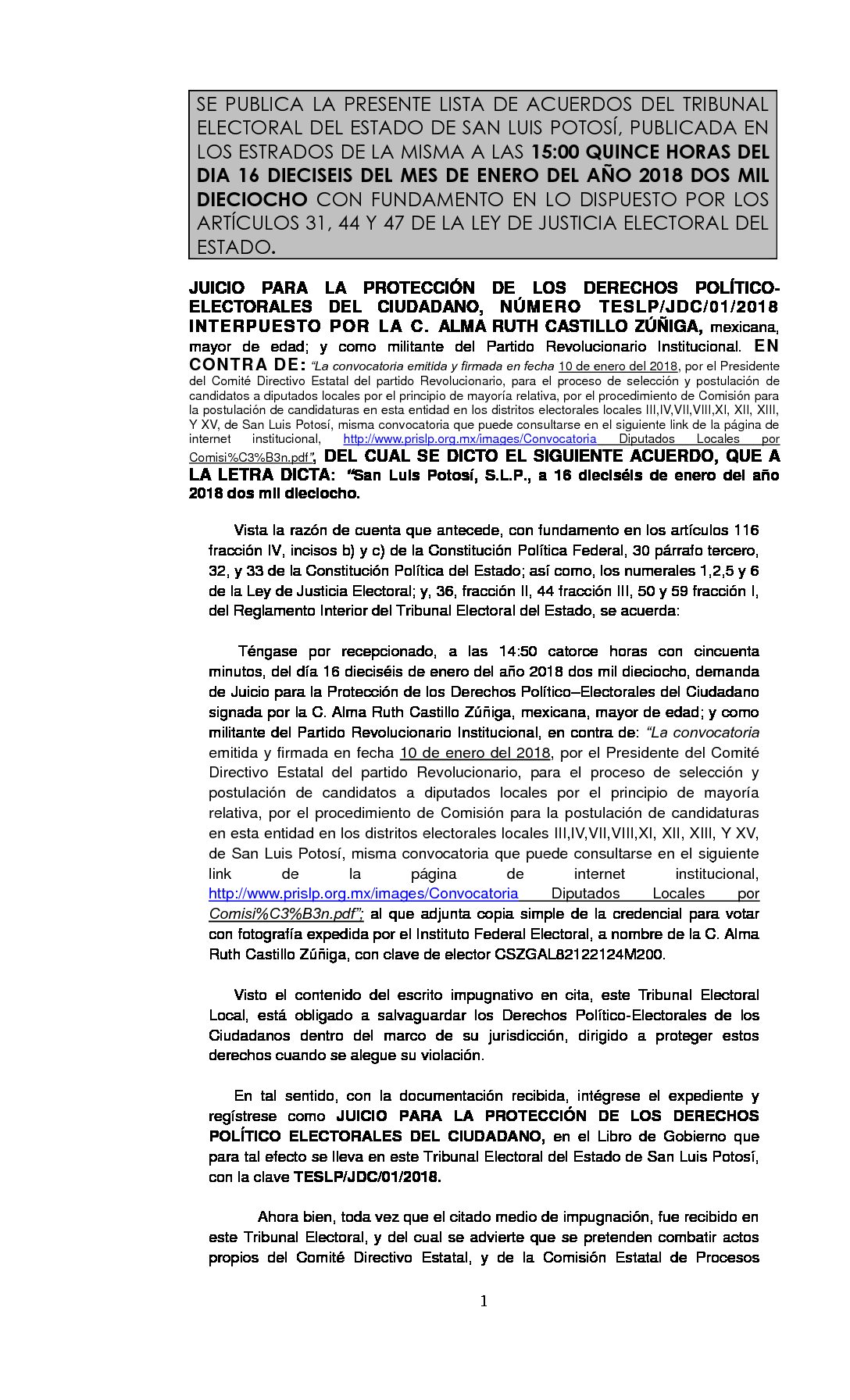 LISTA TESLP-JDC-01-2018 16-ENERO-2018 15-00 hrs