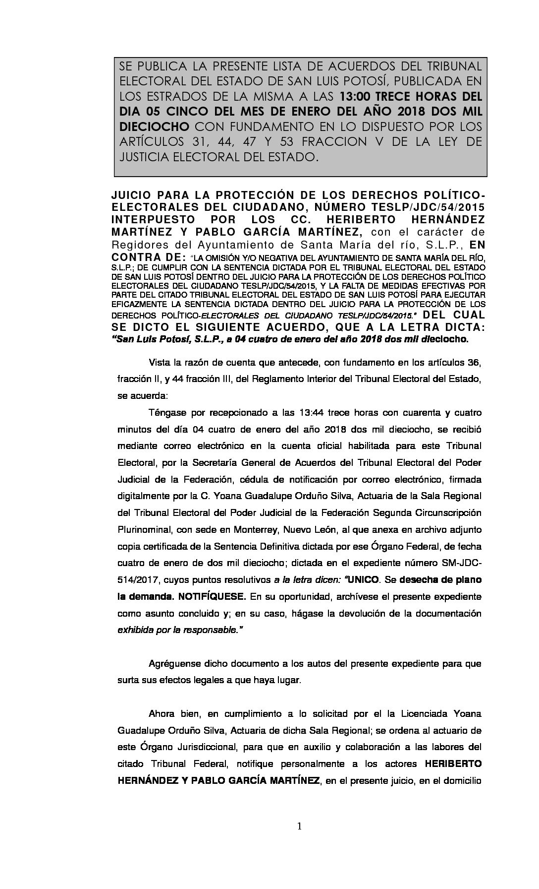 LISTA TESLP-JDC-54-2015 05-ENERO-2018 13-00 hrs