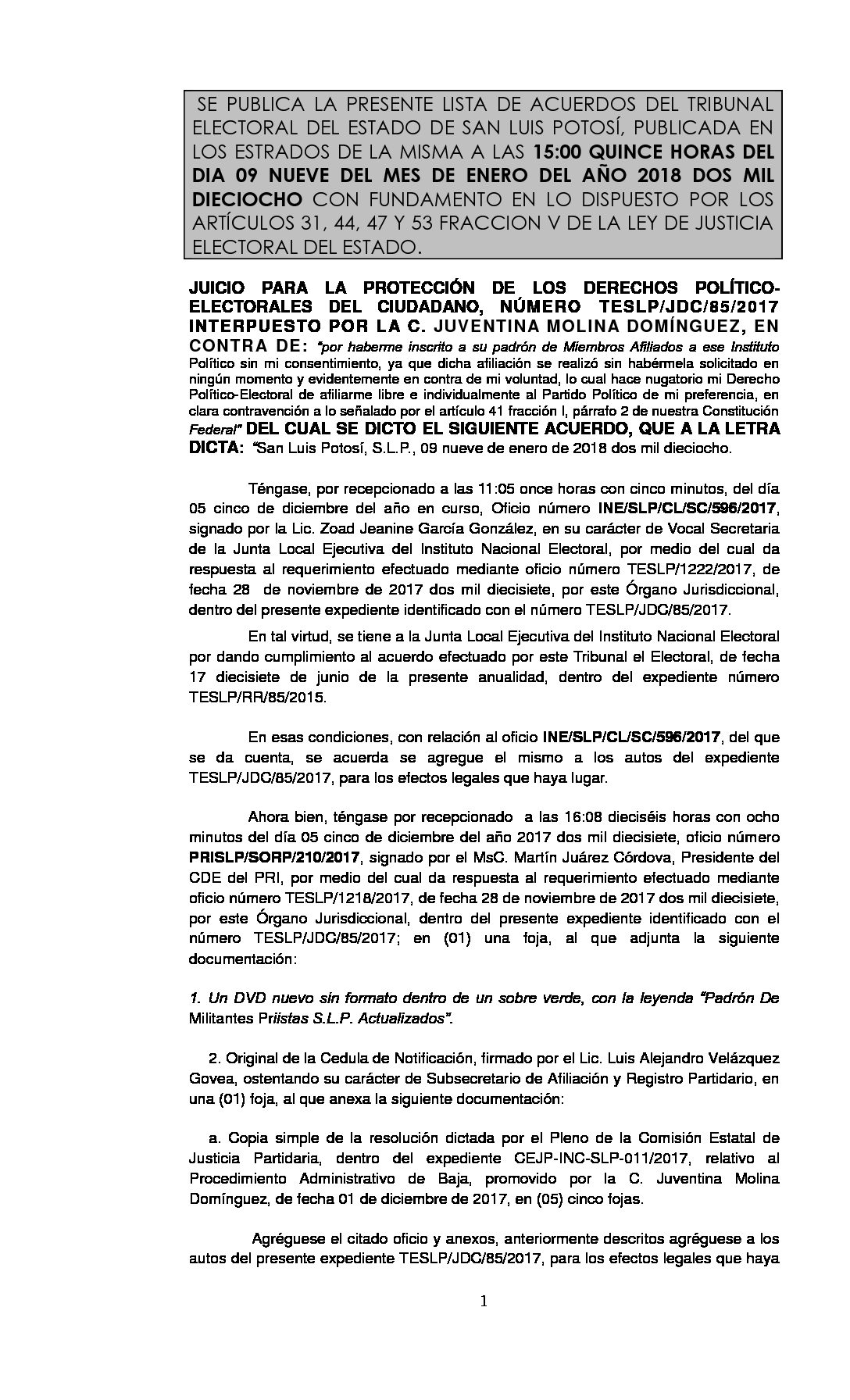 LISTA TESLP-JDC-85-2017 09-ENERO-2018 15-00 hrs