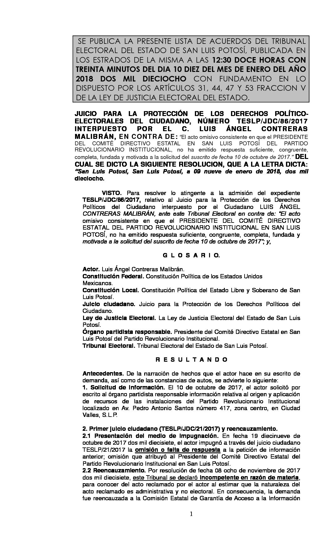 LISTA TESLP-JDC-86-2017 10-ENERO-2018 12-30 hrs
