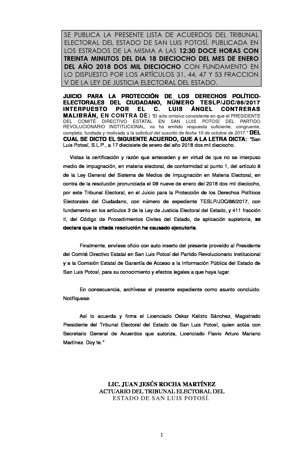 LISTA TESLP-JDC-86-2017 18-ENERO-2018 12-30 hrs