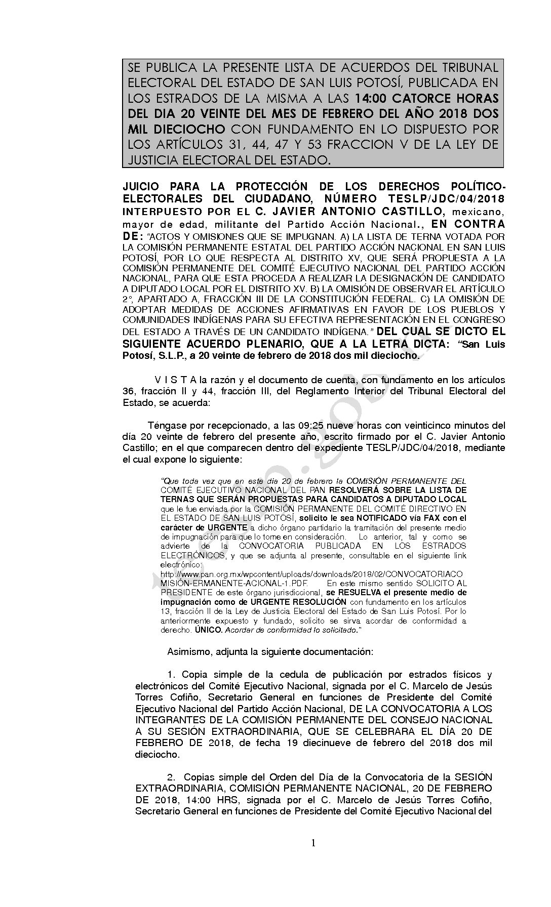 LISTA TESLP-JDC-04-2018 20-FEBRERO-2018 14-00 hrs