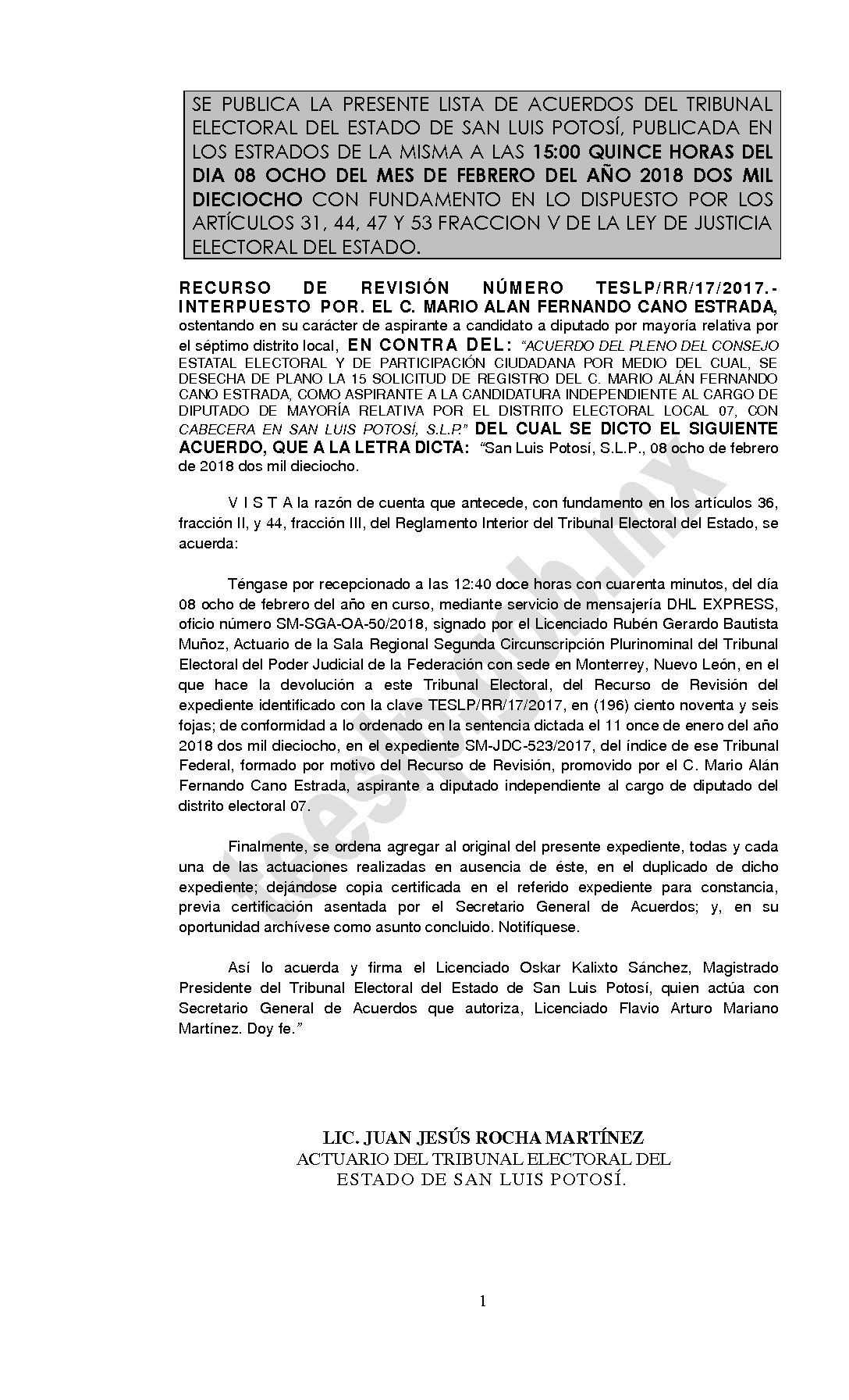 LISTA TESLP-RR-17-2017 08-FEBRERO-2018 15-00 hrs