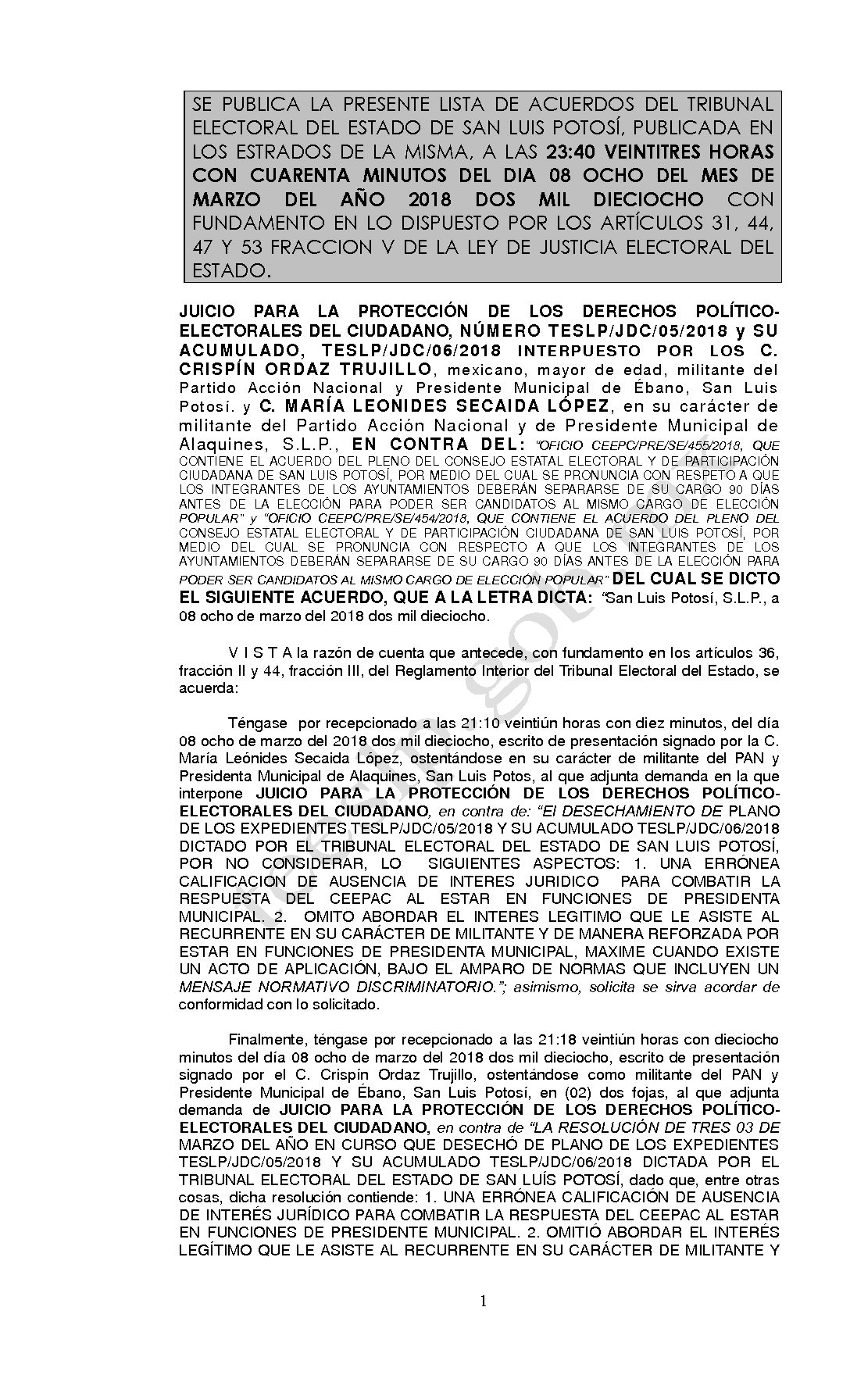 LISTA ACUMULADO TESLP-JDC-05 y 06-2018 08-MARZO-2018 23-40 hrs