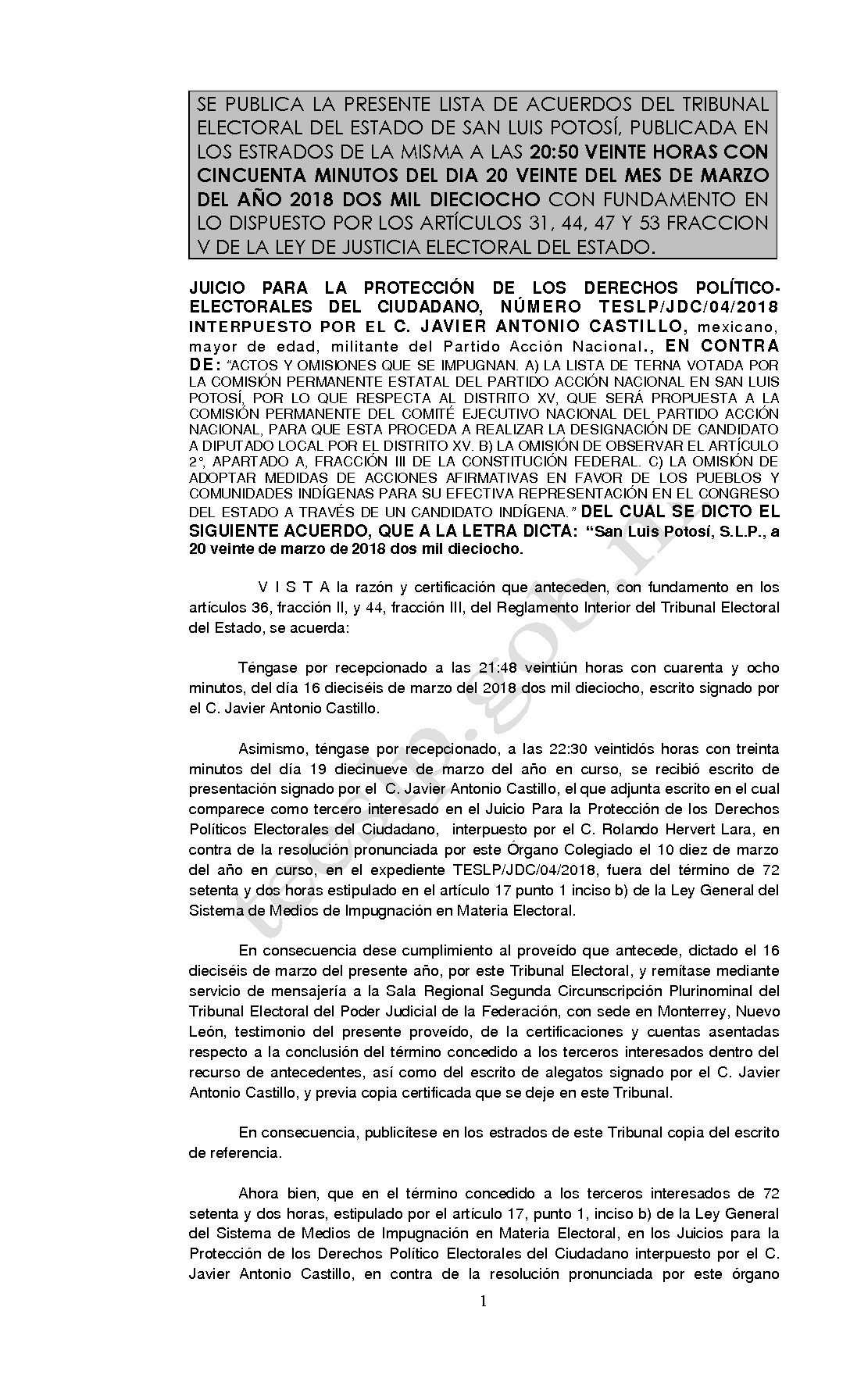 LISTA TESLP-JDC-04-2018 20-MARZO-2018 20-50 hrs