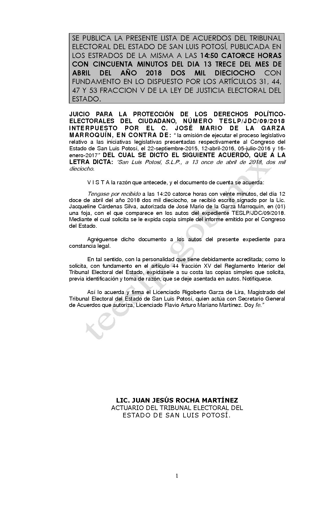 LISTA TESLP-JDC-09-2018 13-ABRIL-2018 14-50 hrs