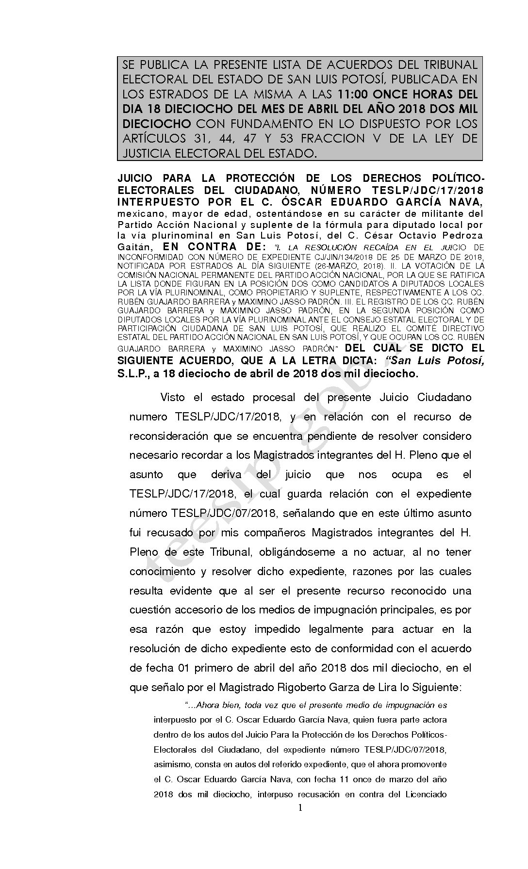 LISTA TESLP-JDC-17-2018 18-ABRIL-2018 11-00 hrs