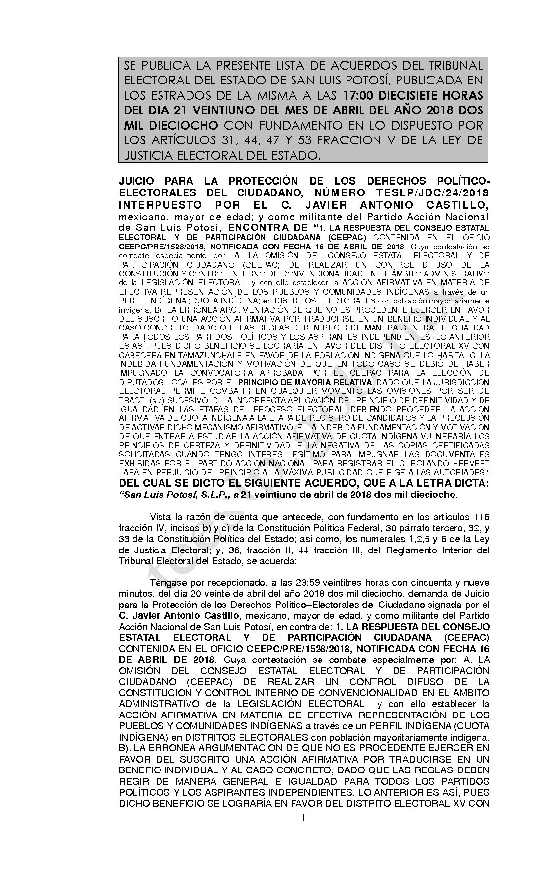 LISTA TESLP-JDC-24-2018 21-ABRIL-2018 17-00 hrs
