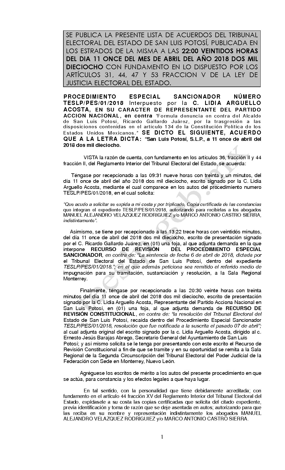 LISTA TESLP-PES-01-2018 11-ABRIL-2018 22-00 hrs