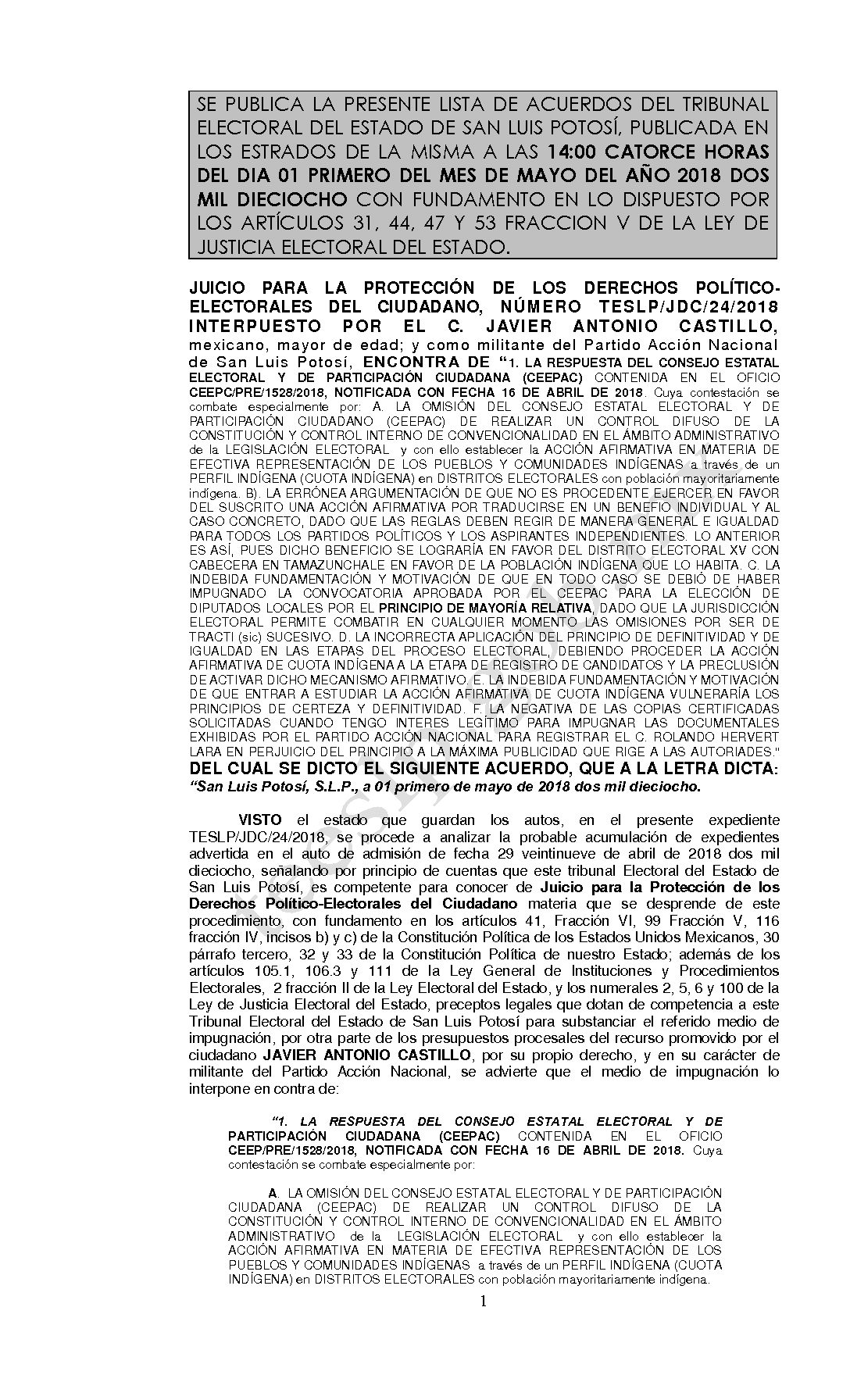 LISTA TESLP-JDC-24-2018 01-MAYO-2018 14-00 hrs