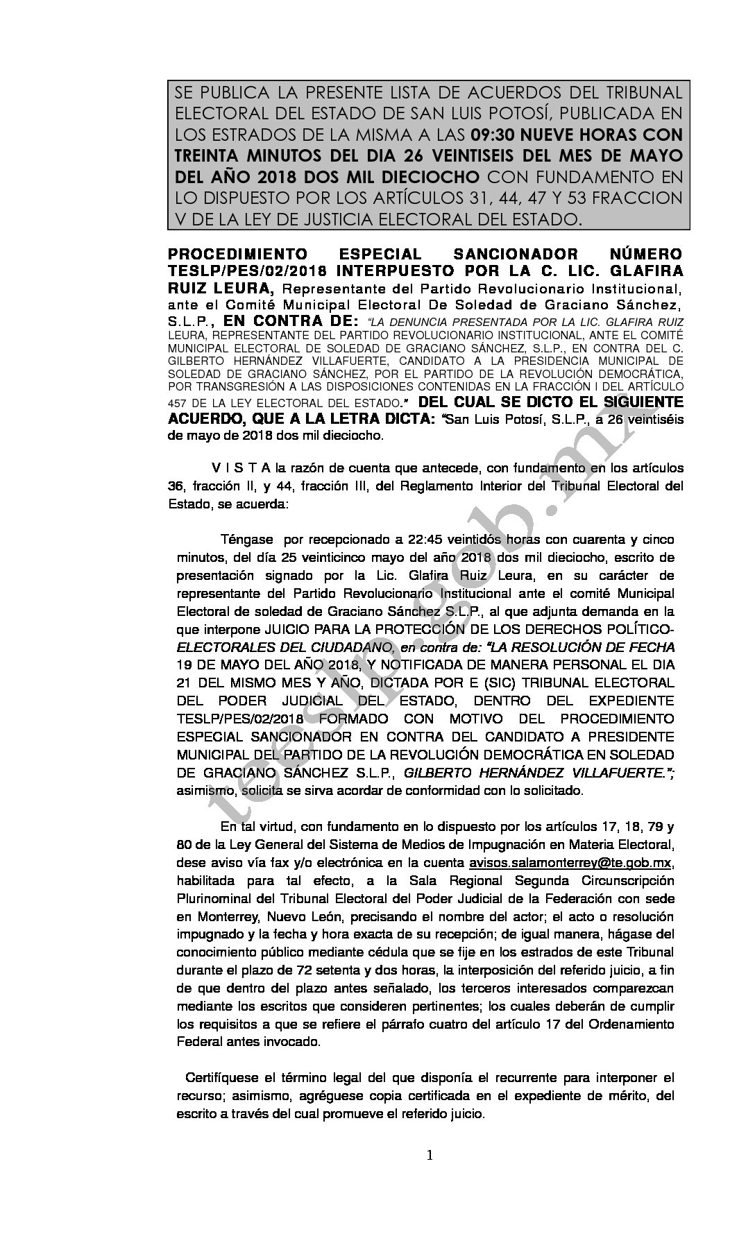 LISTA TESLP-PES-02-2018 26-MAYO-2018 09-30 hrs