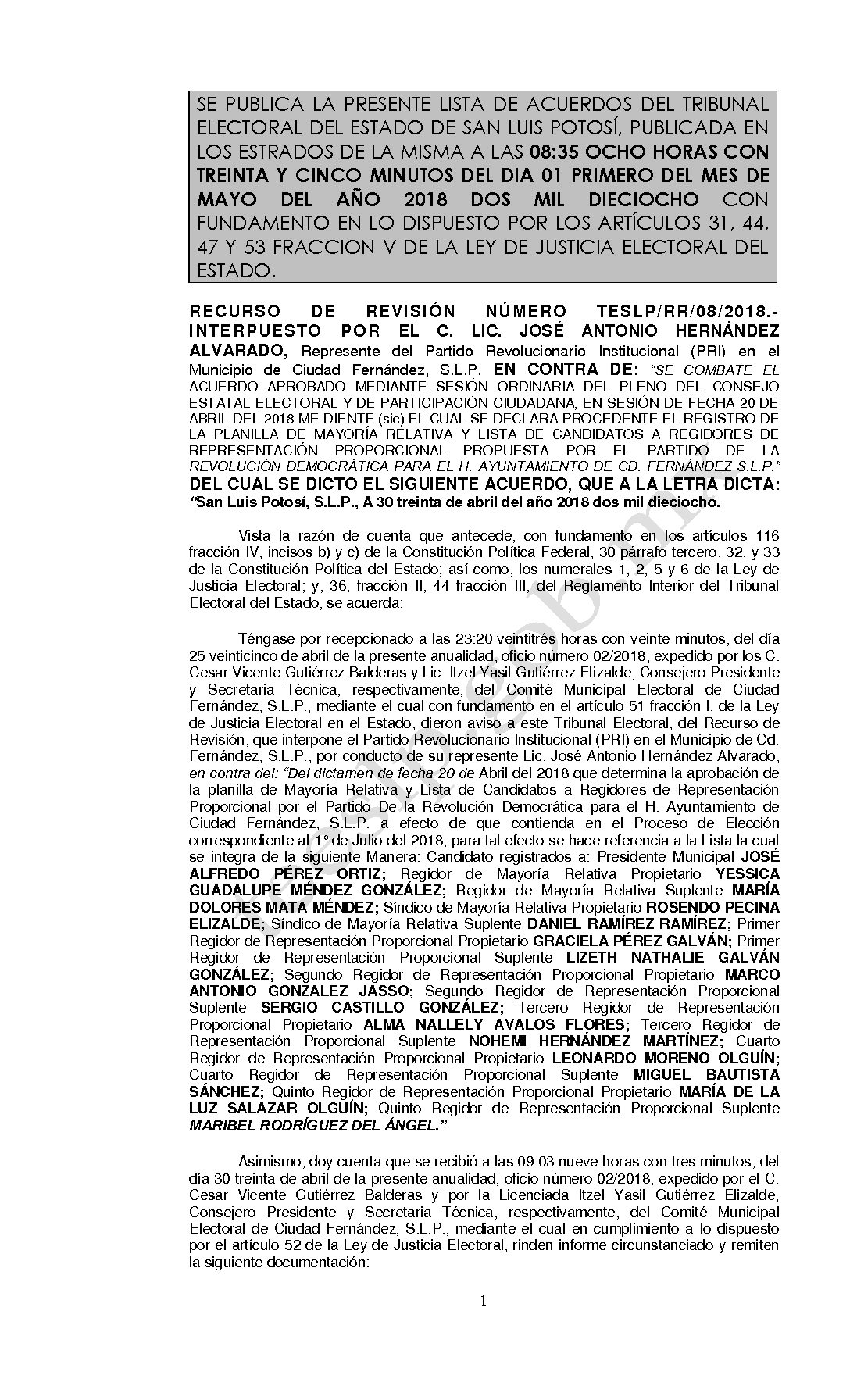 LISTA TESLP-RR-08-2018 01-MAYO-2018 08-35 hrs
