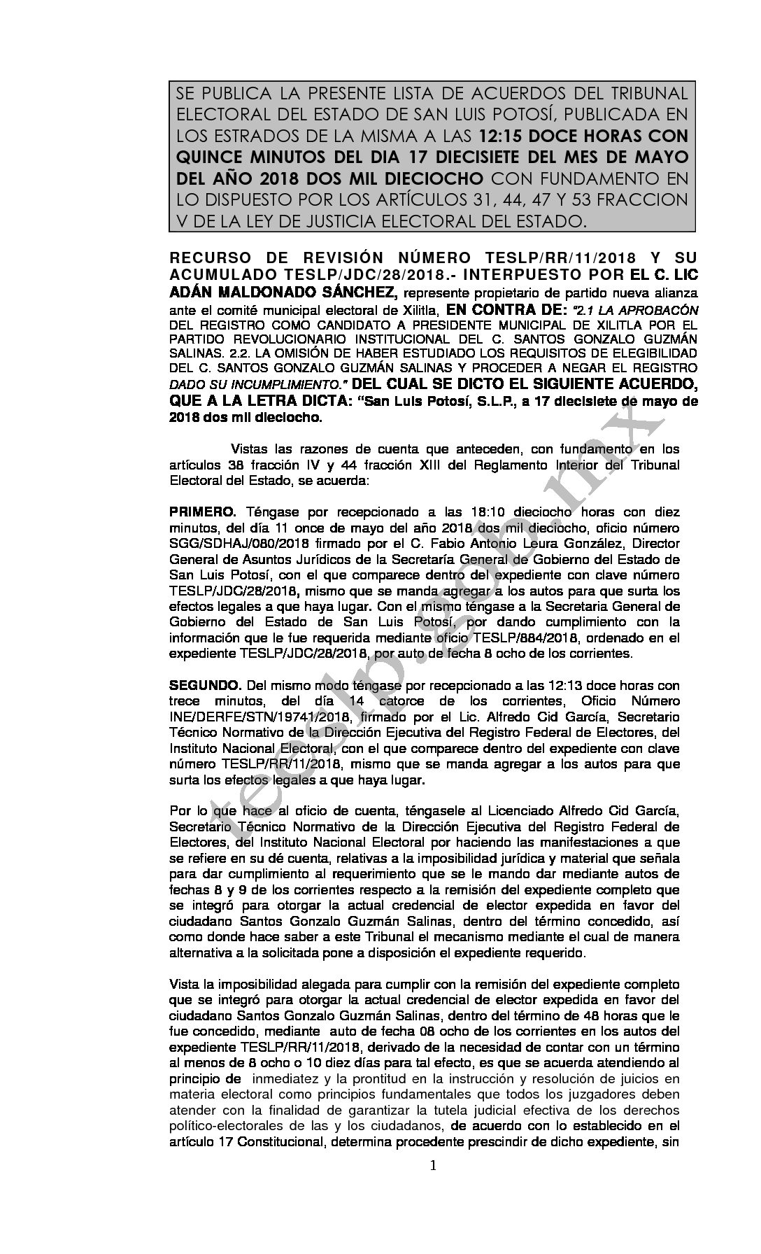 LISTA TESLP-RR-11-2018 Y ACUMULADO 17-MAYO-2018 12-15 hrs