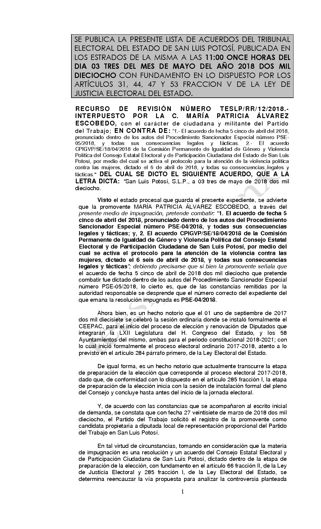 LISTA TESLP-RR-12-2018 03-MAYO-2018 11-00 hrs
