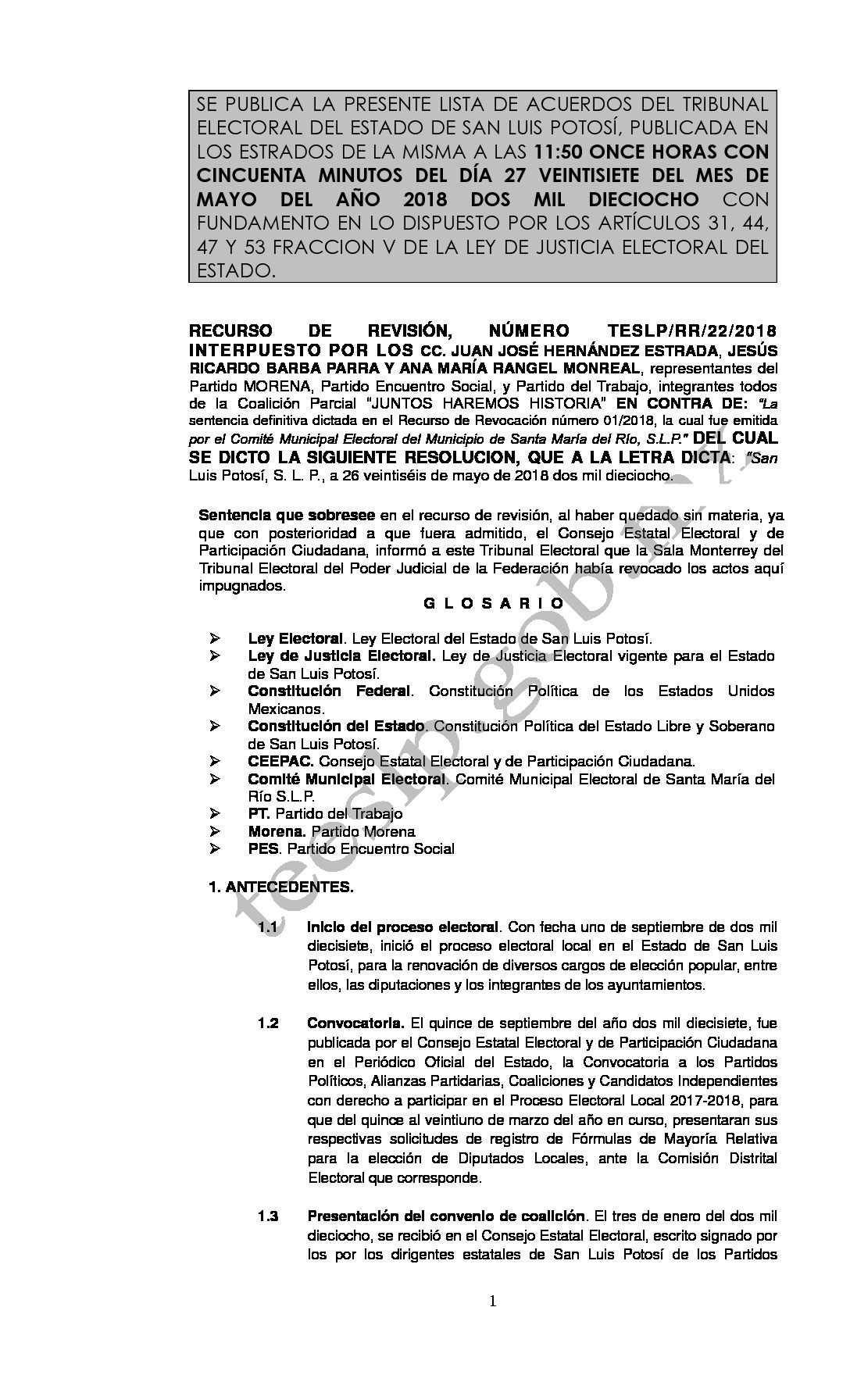 LISTA TESLP-RR-22-2018 27-MAYO-2018 11-50 hrs