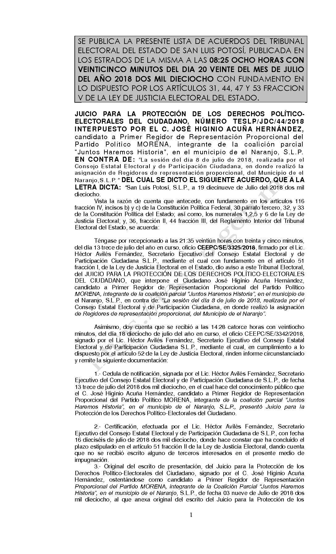 LISTA TESLP-JDC-44-2018 20-JULIO-2018 08-25 hrs