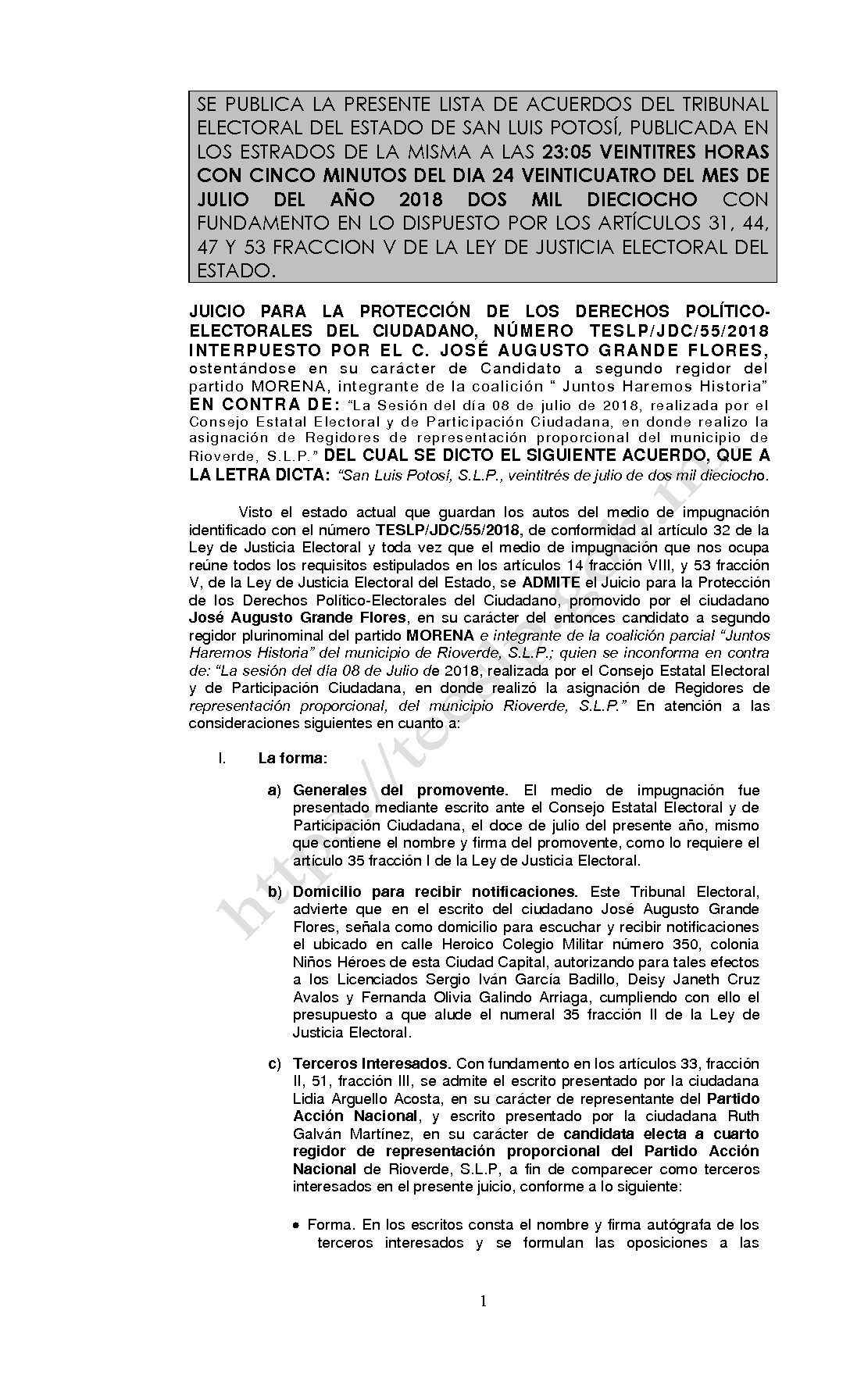 LISTA TESLP-JDC-55-2018 24-JULIO-2018 23-05 hrs