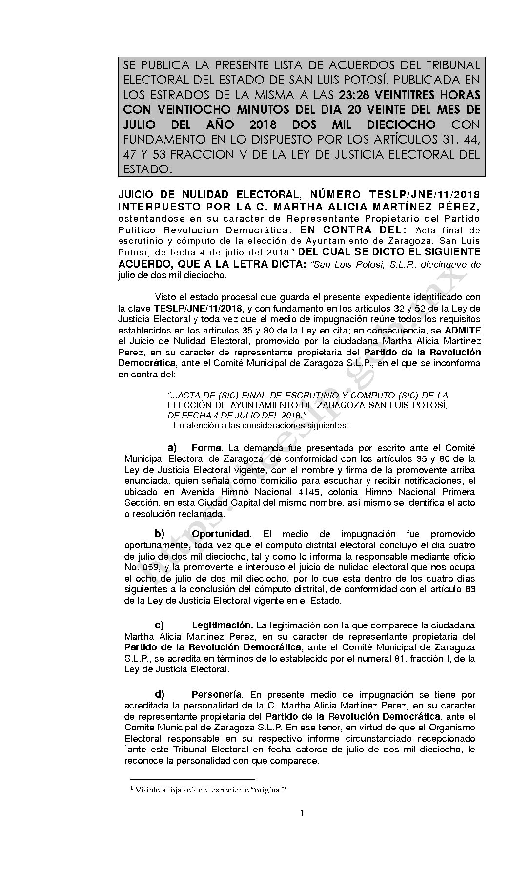 LISTA TESLP-JNE-11-2018 20-JULIO-2018 23-28 hrs