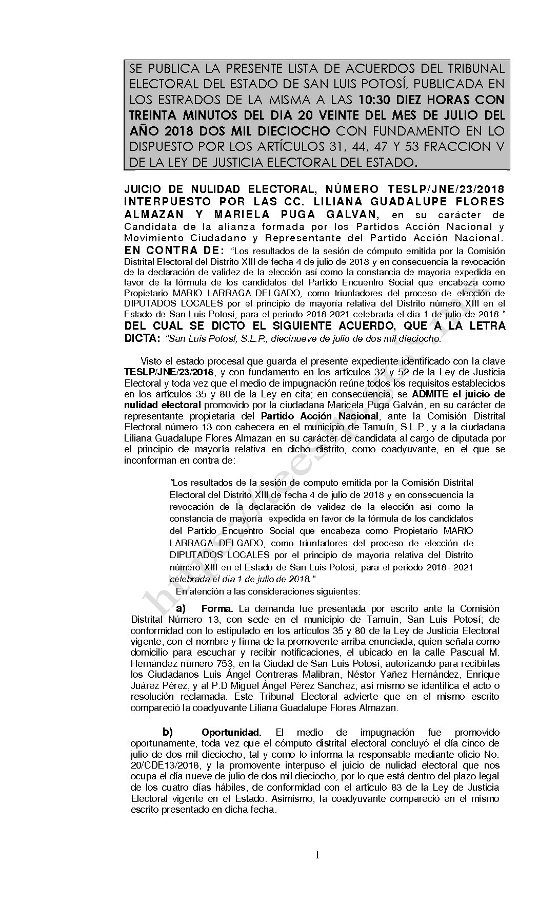 LISTA TESLP-JNE-23-2018 20-JULIO-2018 10-30 hrs