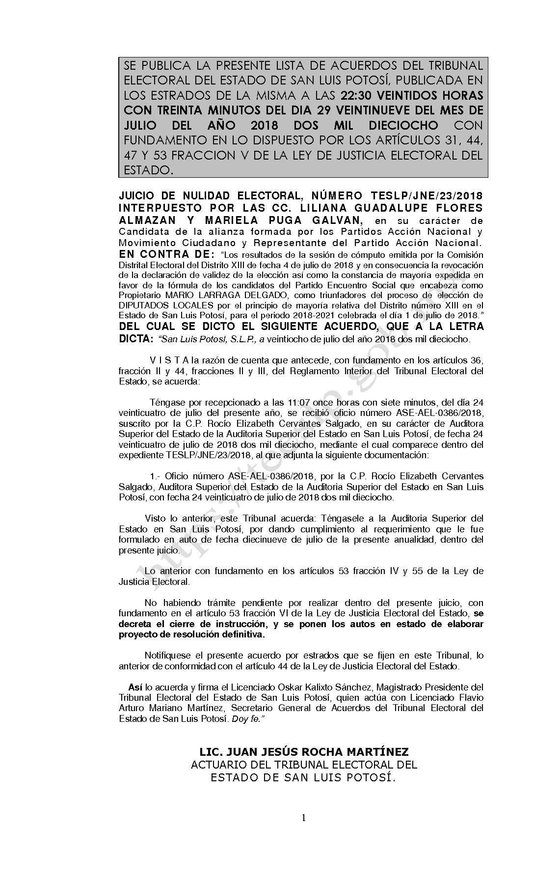 LISTA TESLP-JNE-23-2018 29-JULIO-2018 22-30 hrs