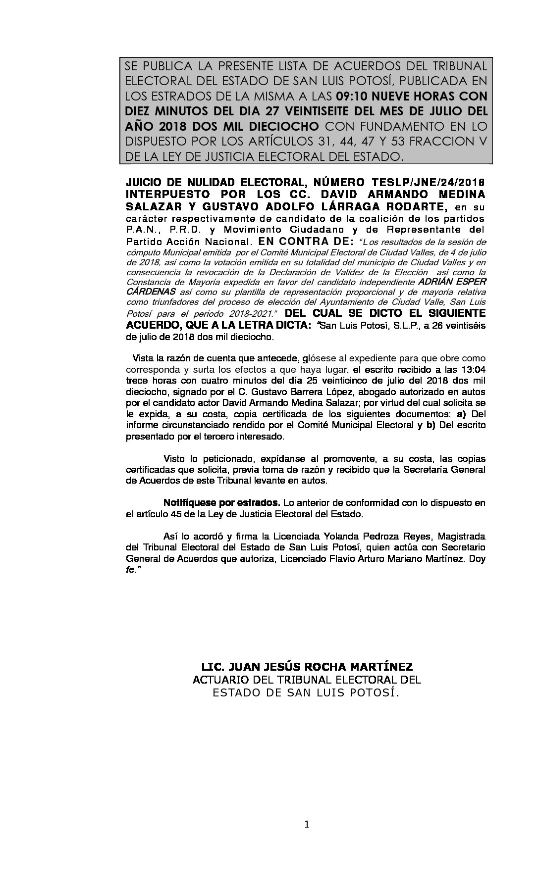 LISTA TESLP-JNE-24-2018 27-JULIO-2018 09-10 hrs