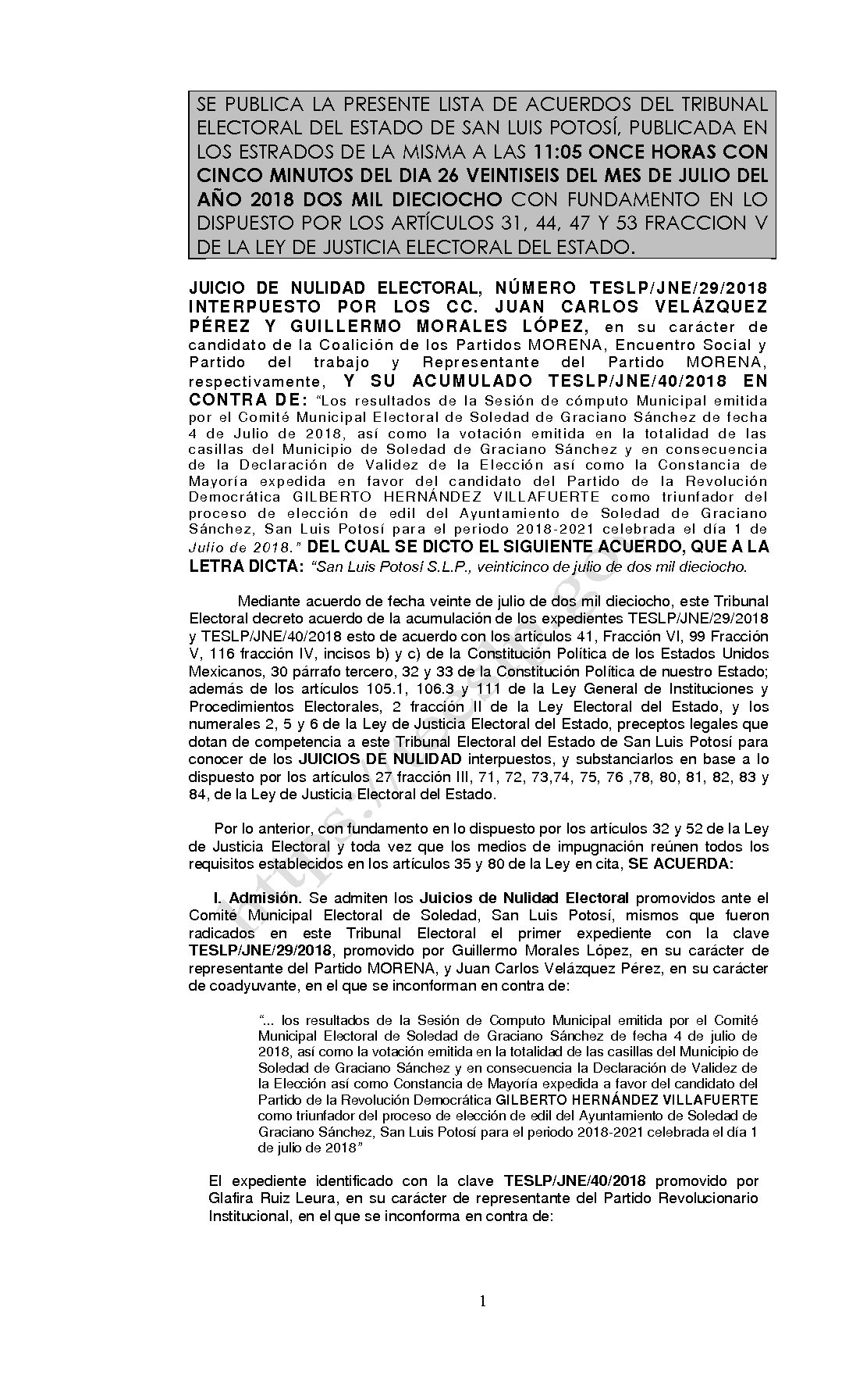 LISTA TESLP-JNE-29- Y ACUMULADO2018 26-JULIO-2018 11-05 hrs