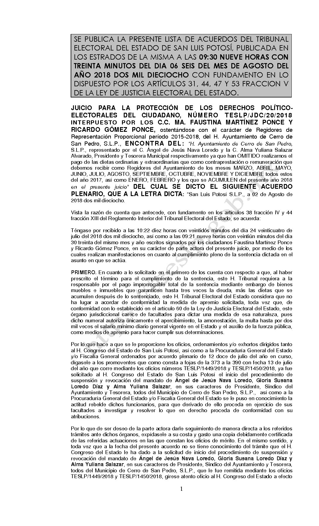LISTA TESLP-JDC-20-2018 06-AGOSTO-2018 09-30 hrs