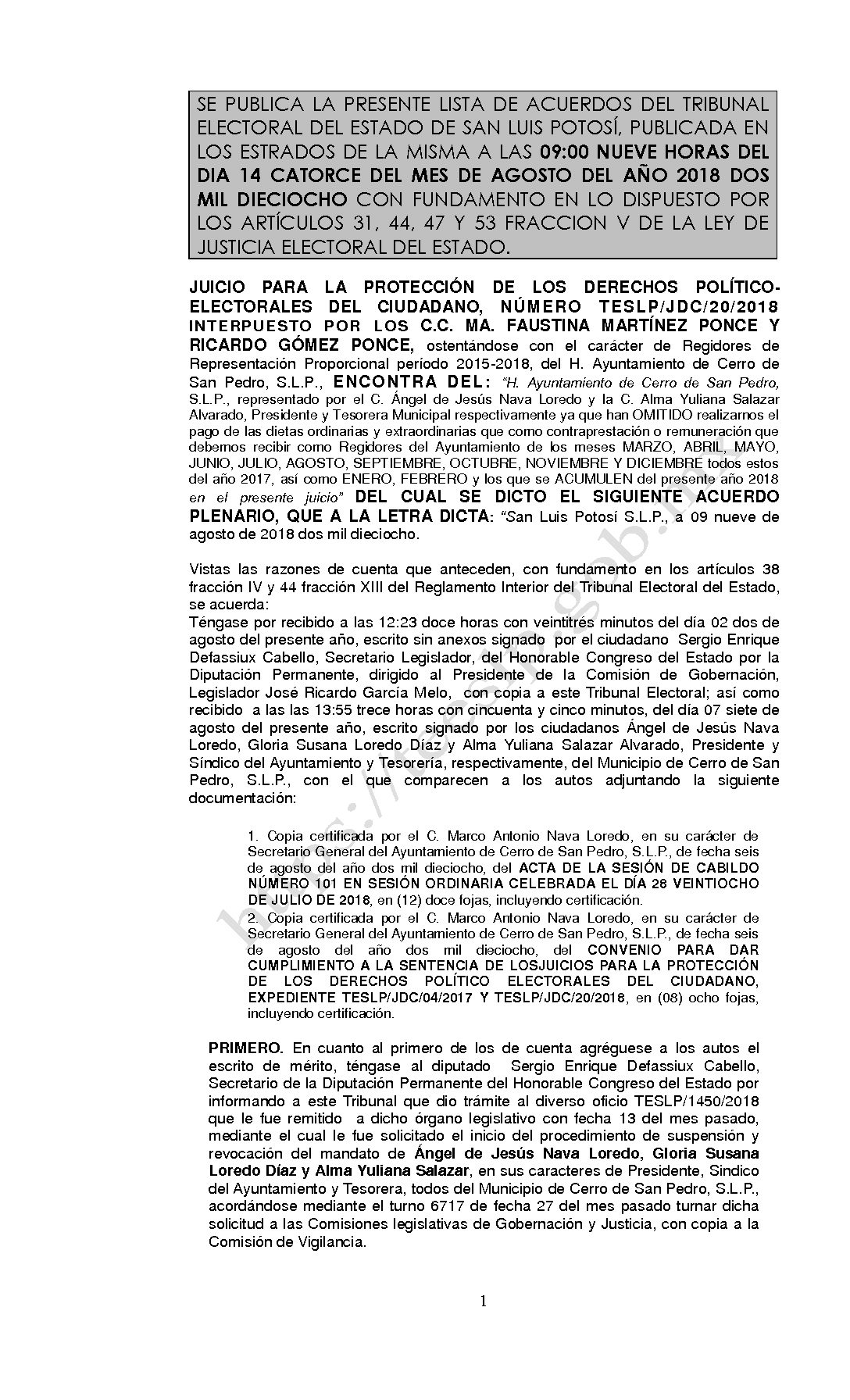 LISTA TESLP-JDC-20-2018 14-AGOSTO-2018 09-00 hrs