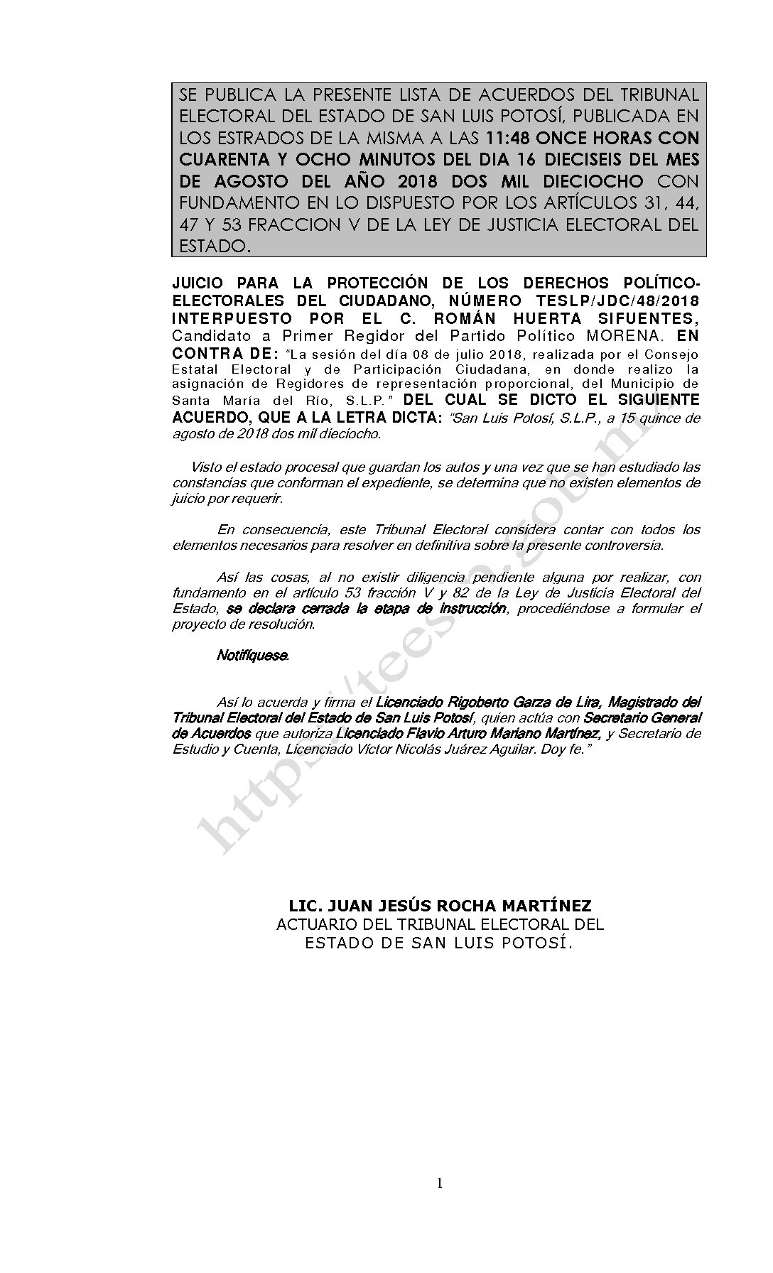 LISTA TESLP-JDC-48-2018 16-AGOSTO-2018 11-48 hrs