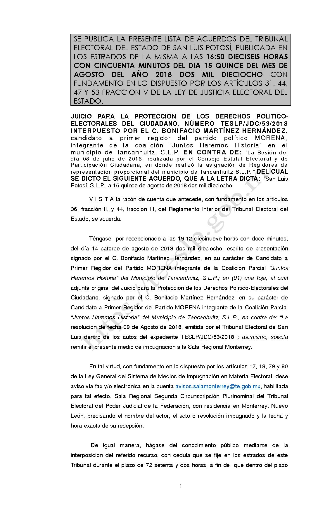 LISTA TESLP-JDC-53-2018 15-AGOSTO-2018 16-50 hrs
