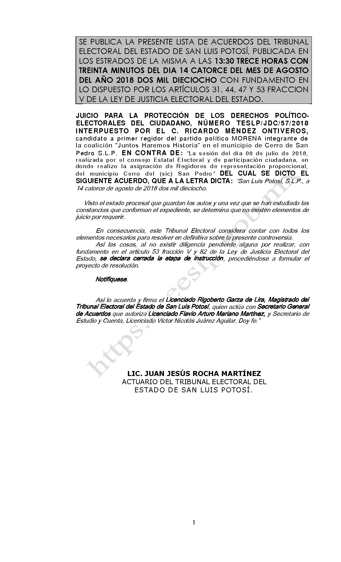 LISTA TESLP-JDC-57-2018 14-AGOSTO-2018 13-30 hrs