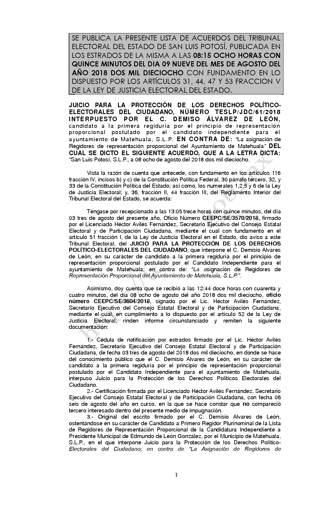 LISTA TESLP-JDC-61-2018 09-AGOSTO-2018 08-15 hrs