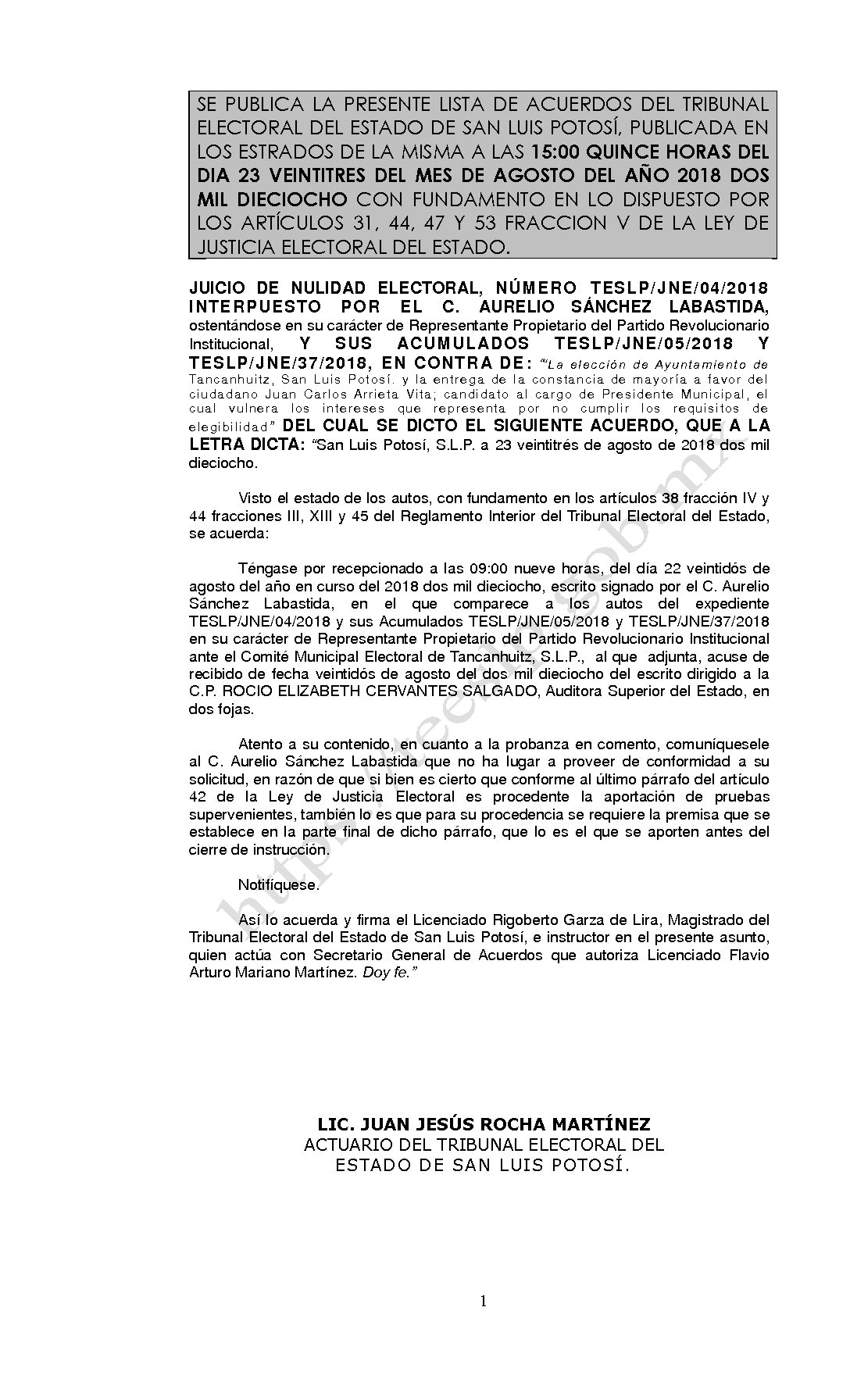 LISTA TESLP-JNE-04- Y SUS ACUMULADOS 2018 23-AGOSTO-2018 15-00 hrs