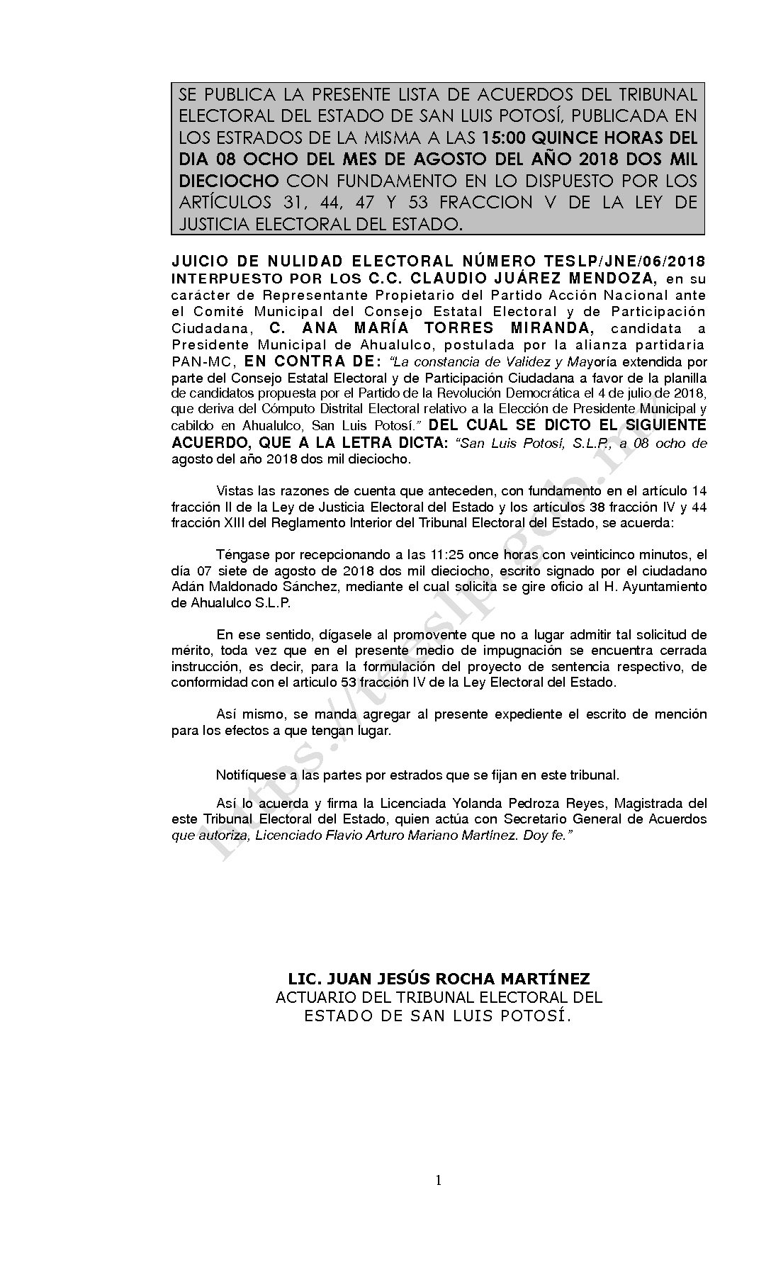 LISTA TESLP-JNE-06-2018 08-AGOSTO-2018 15-00 hrs