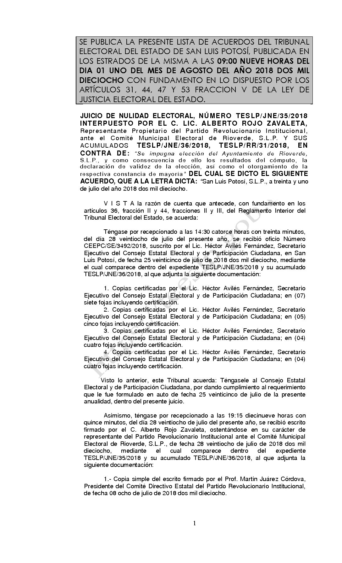 LISTA TESLP-JNE-35-2018 01-AGOSTO-2018 09-00 hrs