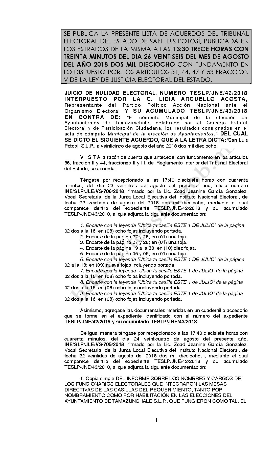 LISTA TESLP-JNE-42-Y ACUMULADO 2018 26-AGOSTO-2018 13-30 hrs