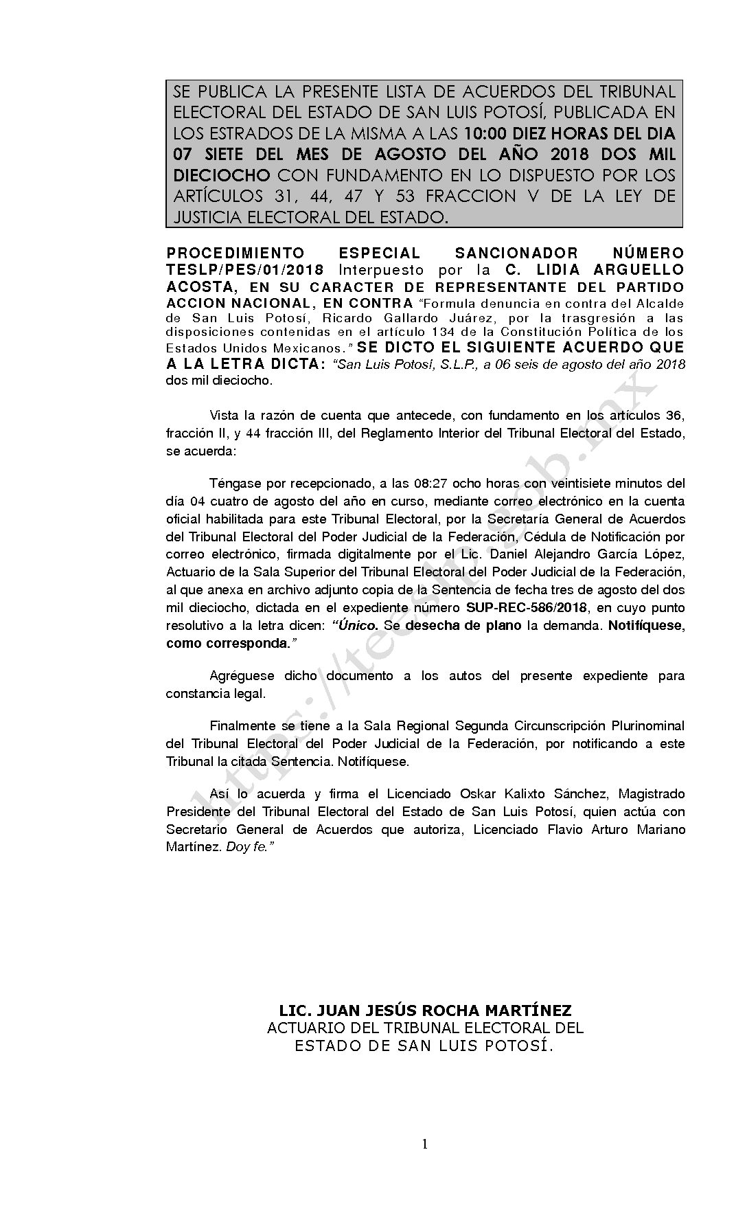 LISTA TESLP-PES-01-2018 07-AGOSTO-2018 10-00 hrs
