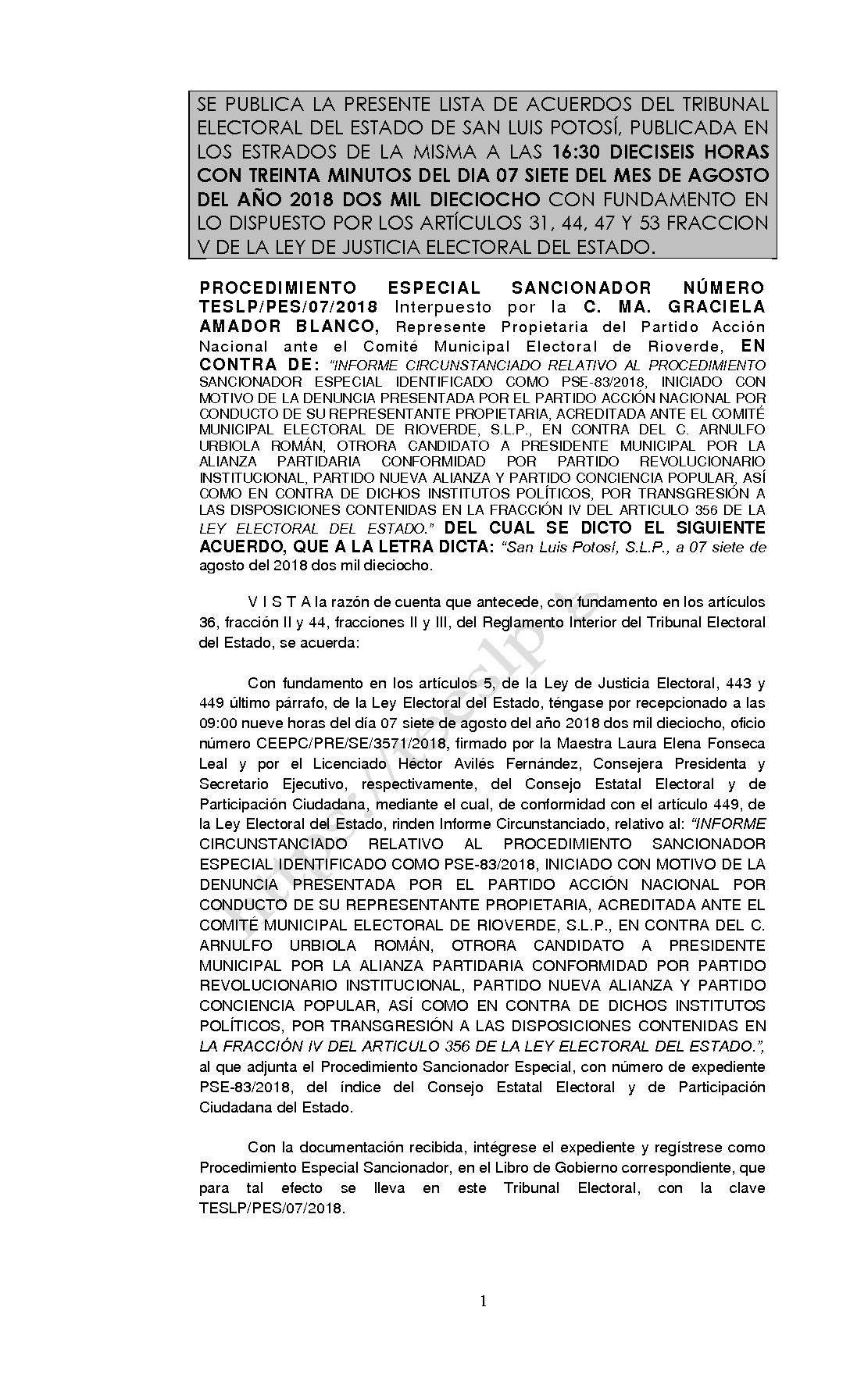 LISTA TESLP-PES-07-2018 07-AGOSTO-2018 16-30 hrs