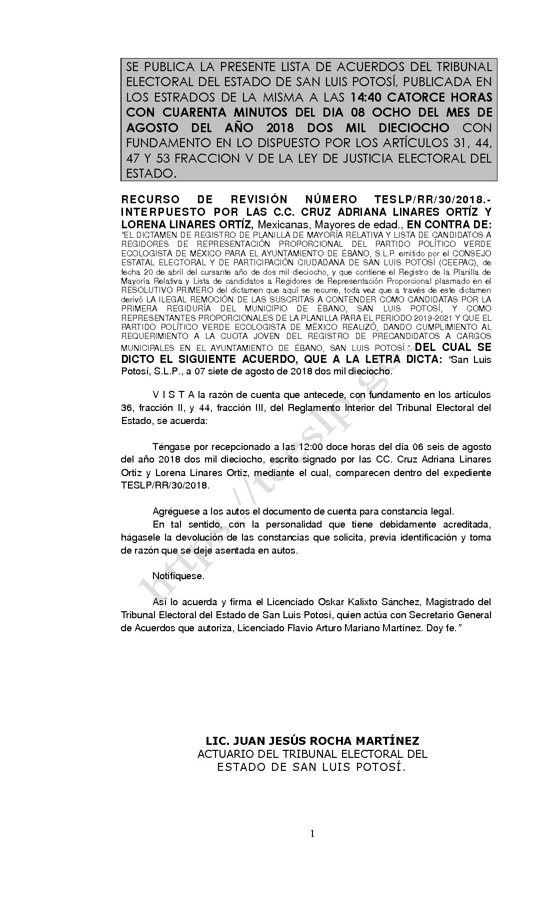 LISTA TESLP-RR-30-2018 08-AGOSTO-2018 14-40 hrs