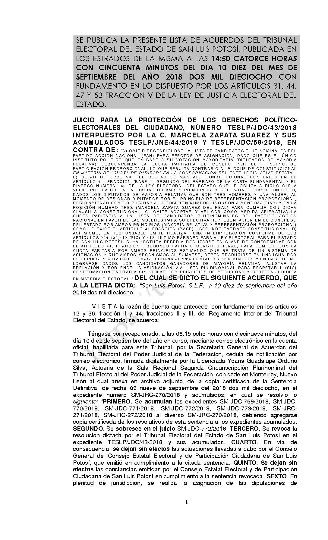 LISTA TESLP-JDC-43 Y ACUMULADOS -2018 10-SEPTIEMBRE-2018 14-50 hrs