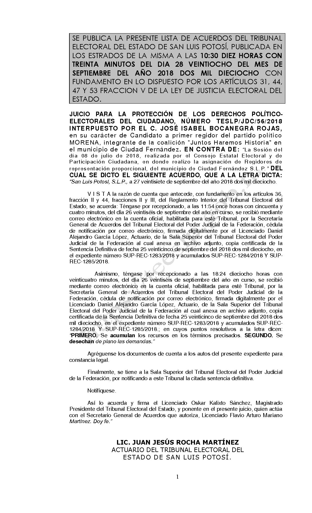 LISTA TESLP-JDC-56-2018 28-SEPTIEMBRE-2018 10-30 hrs