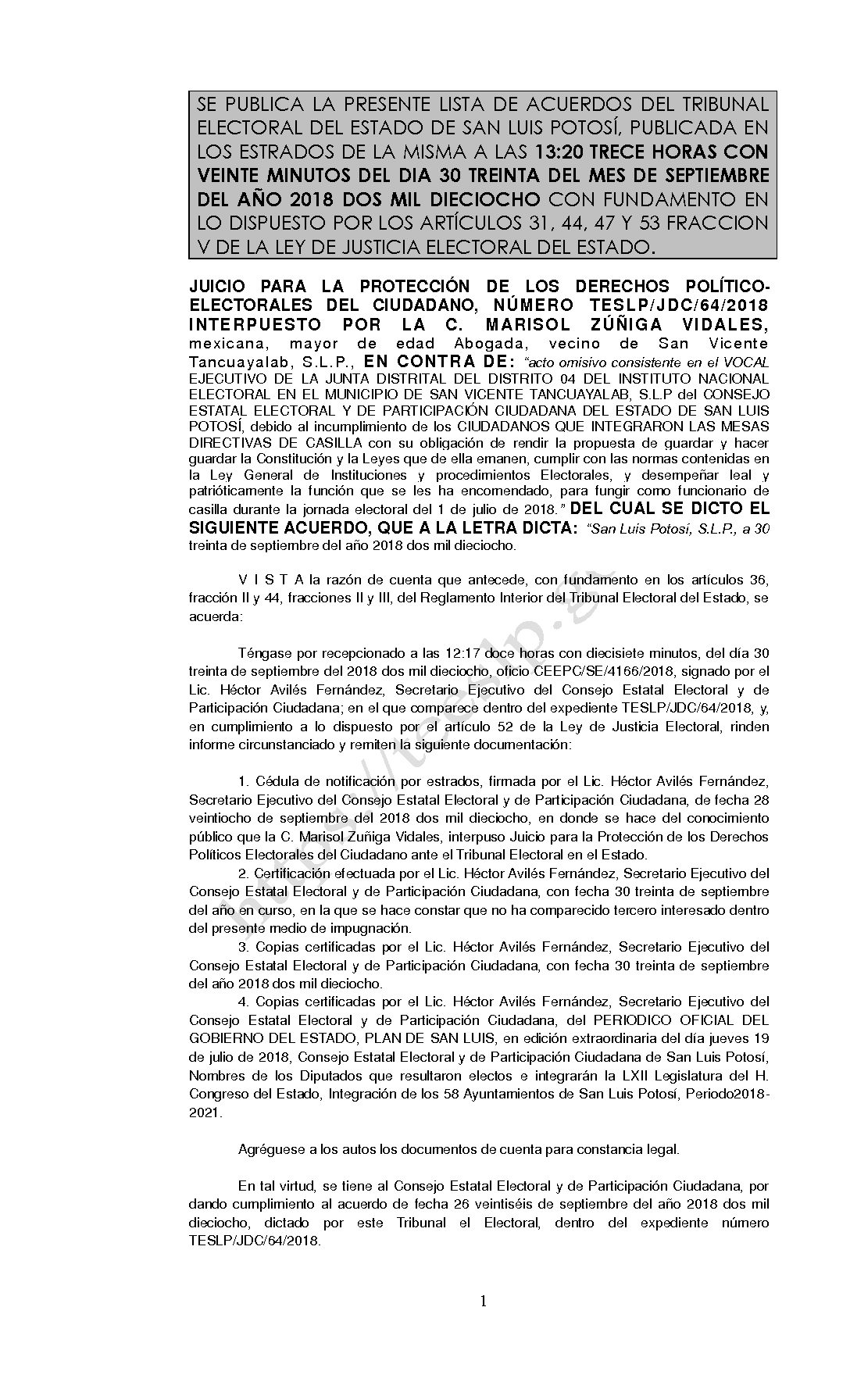 LISTA TESLP-JDC-64-2018 30-SEPTIEMBRE-2018 13-20 hrs