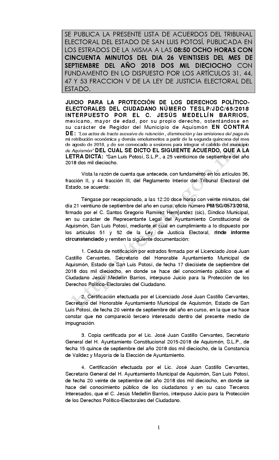 LISTA TESLP-JDC-65-2018 26-SEPTIEMBRE-2018 08-50 hrs