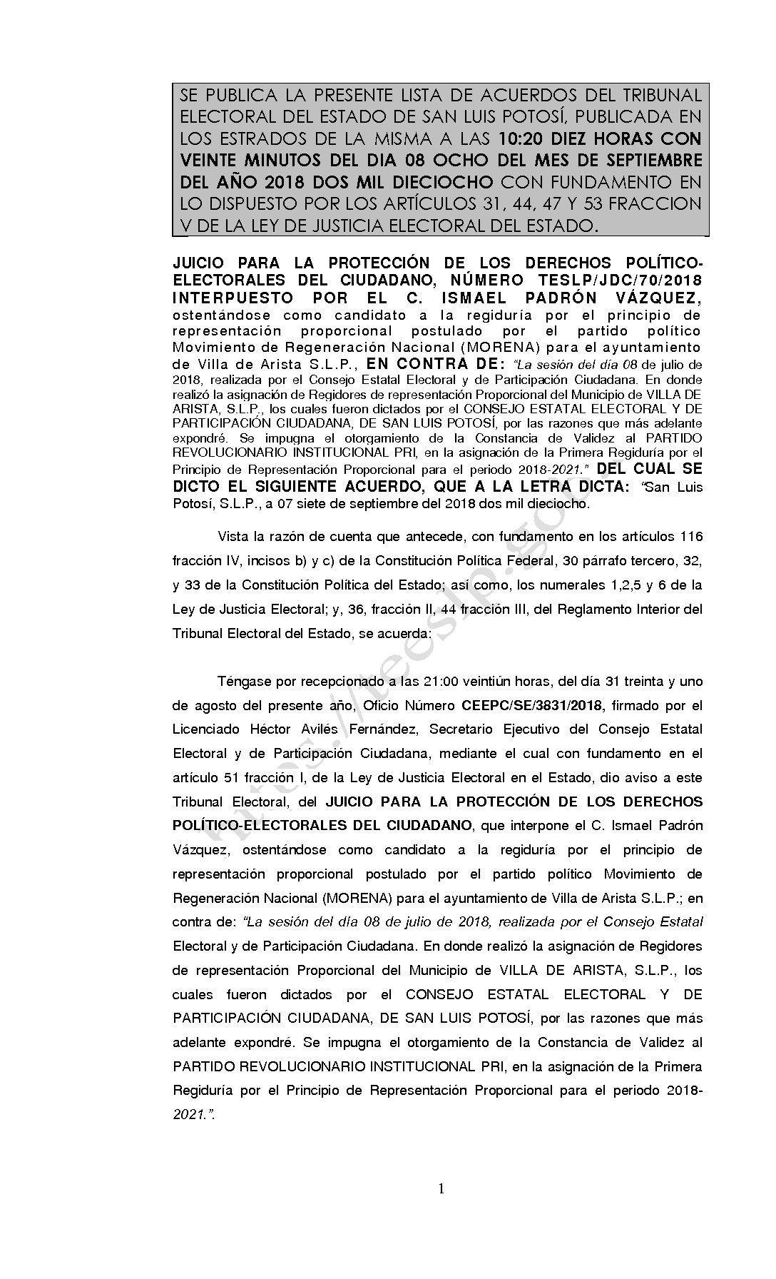 LISTA TESLP-JDC-70-2018 08-SEPTIEMBRE-2018 10-20 hrs