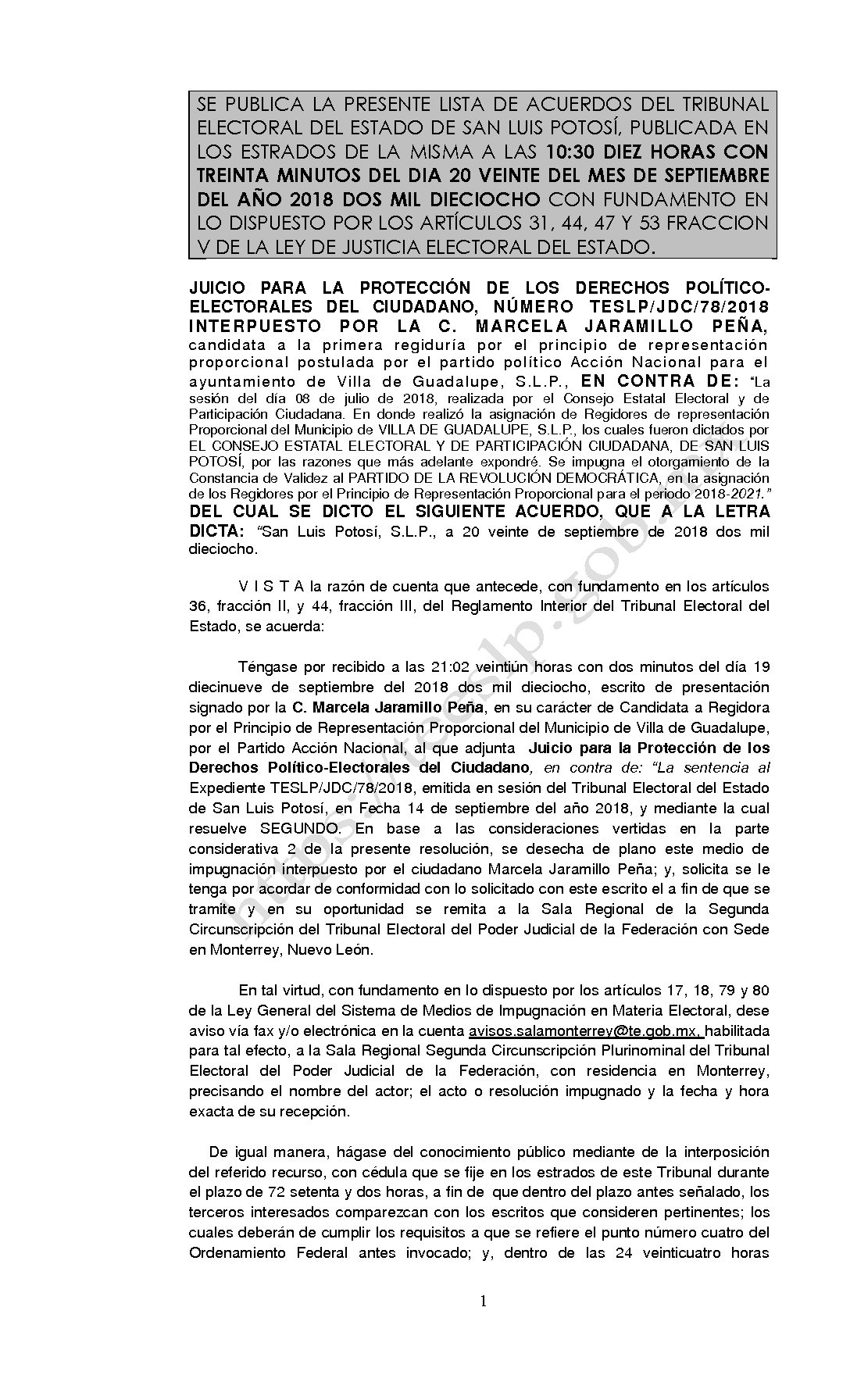 LISTA TESLP-JDC-78-2018 20-SEPTIEMBRE-2018 10-30 hrs