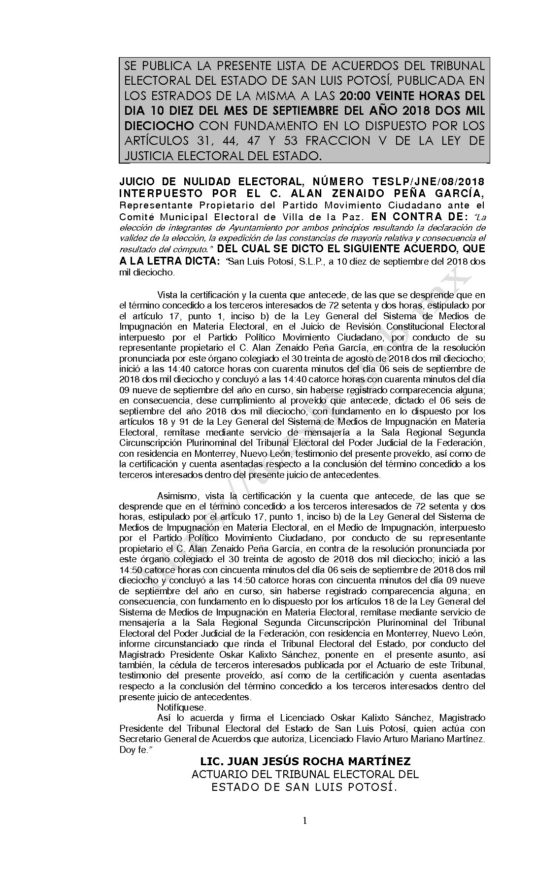 LISTA TESLP-JNE-08-2018 10-SEPTIEMBRE-2018 20-00 hrs