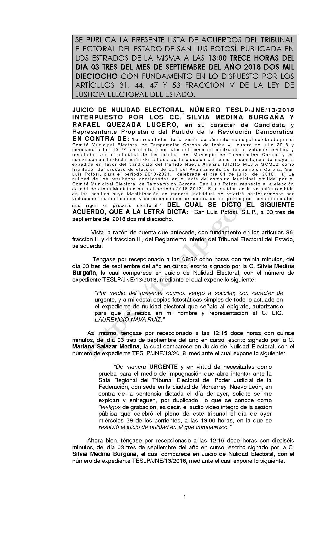 LISTA TESLP-JNE-13-2018 03-SEPTIEMBRE-2018 13-00 hrs