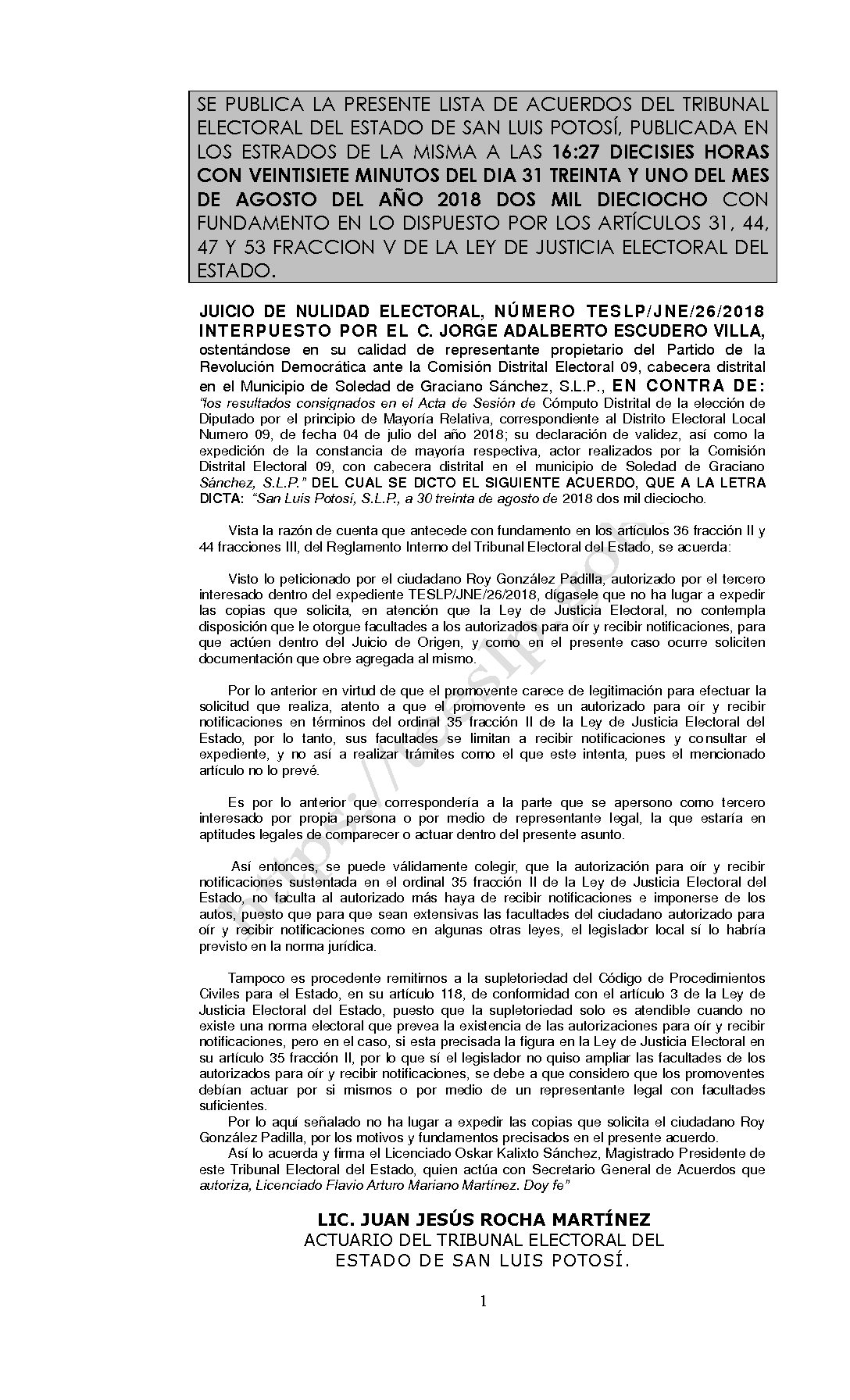 LISTA TESLP-JNE-26-2018 31-AGOSTO-2018 16-27 hrs