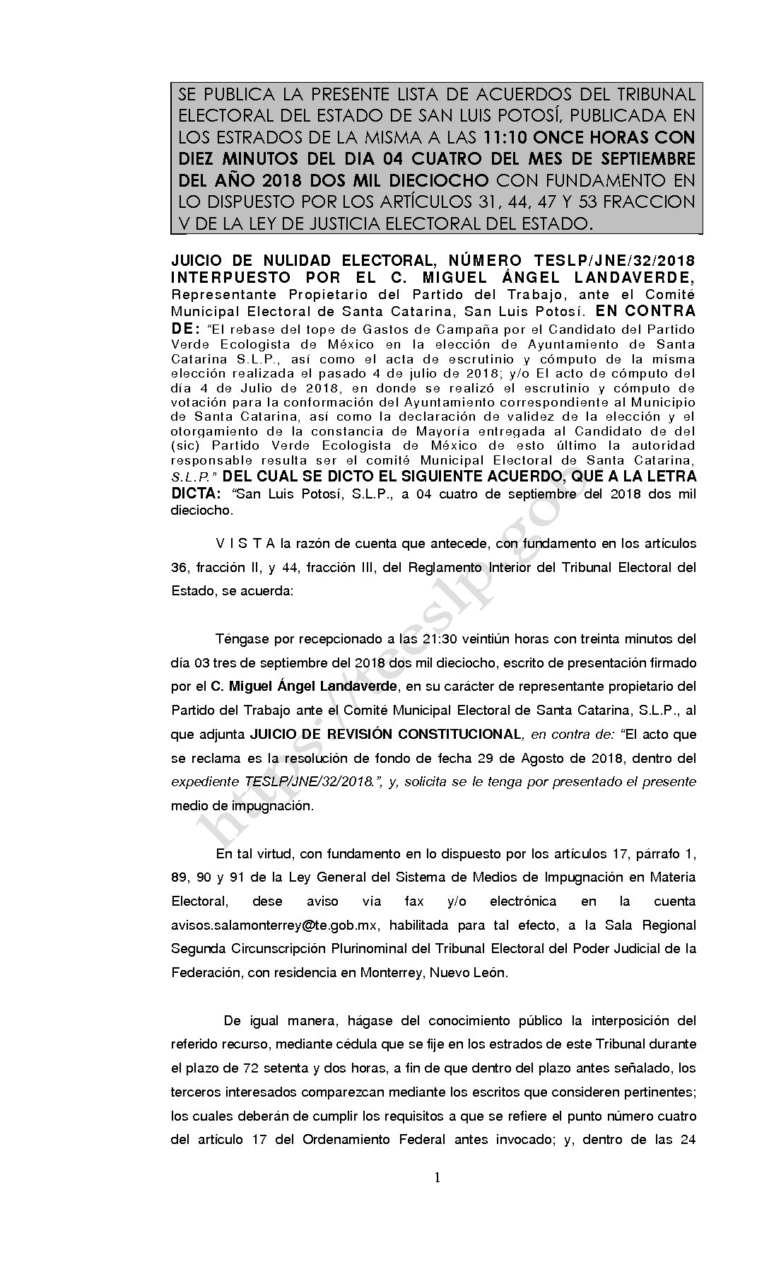 LISTA TESLP-JNE-32-2018 04-SEPTIEMBRE-2018 11-00 hrs